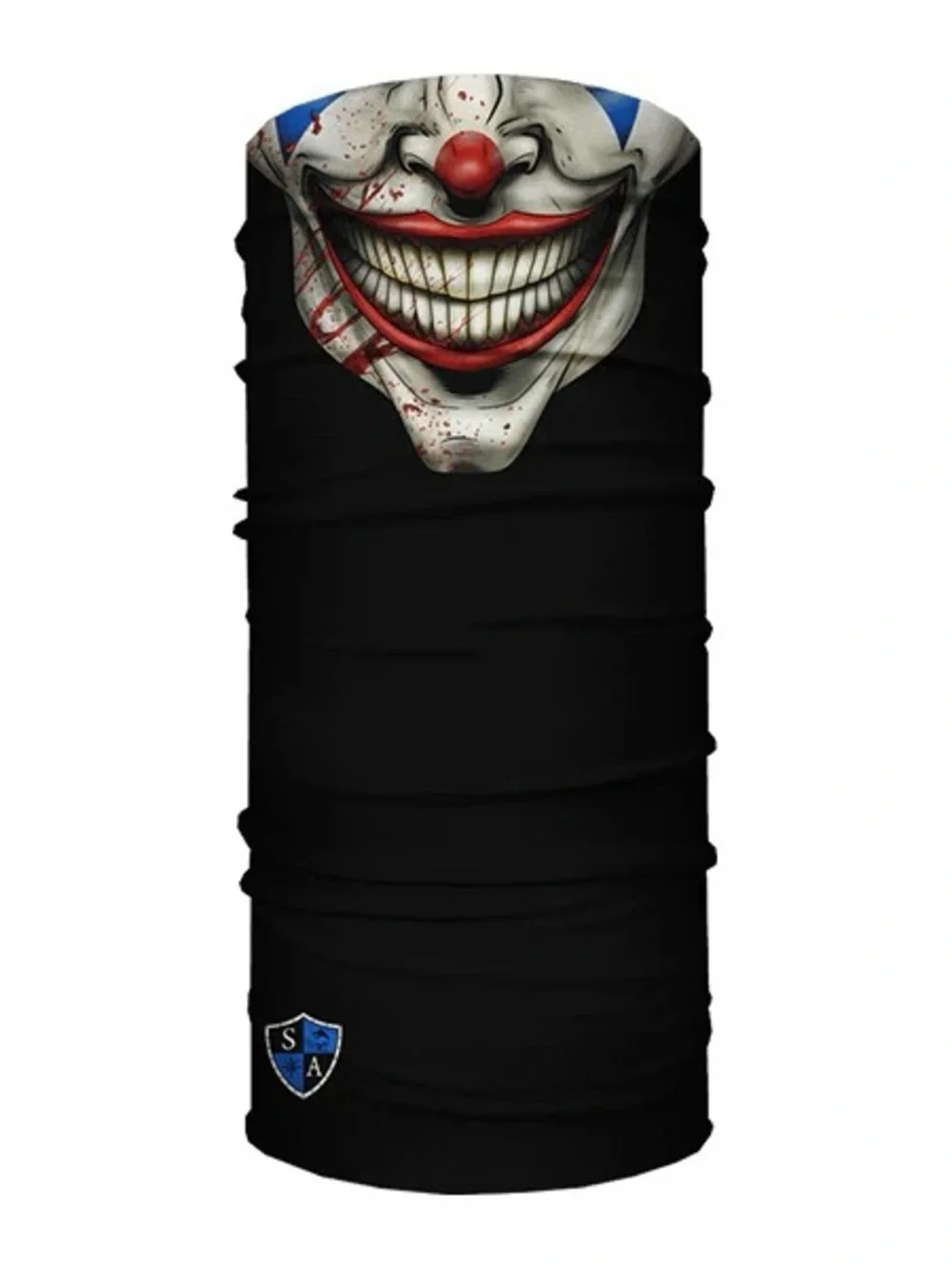 Lot 5 packs of Skull Clown “MR. JOKER” Face Neck Gaiter Mask - Black Halloween